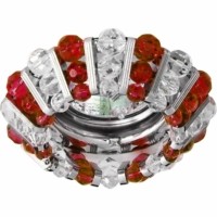 Светильник потолочный MR16 G5.3с прозрачным и красным стеклом хром с лампой CD2121