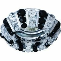 Светильник потолочный MR16 G5.3 с прозрачным и черным стеклом хром с лампой CD2121