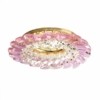 Светильник потолочный MR16 G5.3 с прозрачным-розовым стеклом золото с лампой CD2313