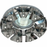 Светильник потолочный MR16 50W G5.3 с черным стеклом хром CD2528