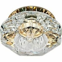 Светильник потолочный JCD9 35W G9 с прозрачным стеклом золото JD90