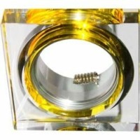Светильник потолочный MR16 G5.3 с желтым стеклом хром DL255