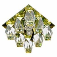 Светильник потолочный JCD9 35W с прозрачным стеклом желтый JD119