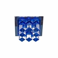 Светильник потолочный JC G4 с синим стеклом хром JD120-BL