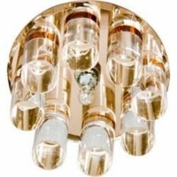 Светильник потолочный JC G4 с коричневым стеклом с лампой 1301