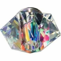 Светильник потолочный JC G4 с многоцветным стеклом хром JD143-MC
