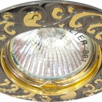 Светильник встраиваемый Feron 2005DL потолочный MR16 G5.3 черный металлик-золото