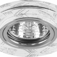 Светильник встраиваемый с белой LED подсветкой Feron 8686-2 потолочный MR16 G5.3 белый