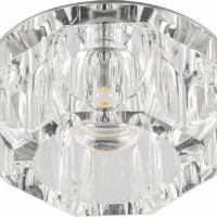 Светильник светодиодный встраиваемый Feron JD159 потолочный 10W 3000K прозрачный хром