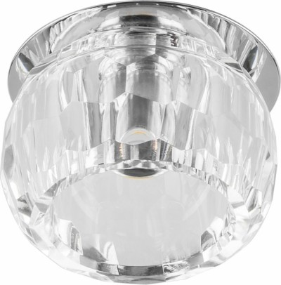 Светильник светодиодный встраиваемый Feron JD176 потолочный 10W 3000K прозрачный хром