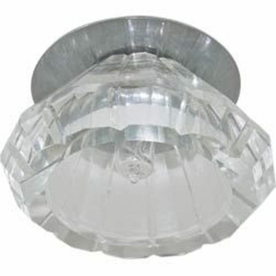 Светильник потолочный JCD9 35W с прозрачным-белым стеклом хром JD84