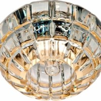 Светильник встраиваемый Feron JD87 потолочный JCD9 G9 прозрачно-золотистый