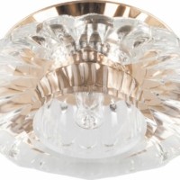 Светильник встраиваемый Feron JD88 потолочный JCD9 G9 прозрачно-золотистый