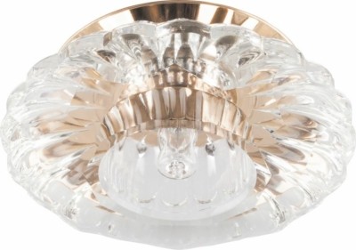 Светильник встраиваемый Feron JD88 потолочный JCD9 G9 прозрачно-золотистый