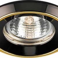 Светильник встраиваемый Feron DL1023 потолочный MR16 G5.3 черный-золото