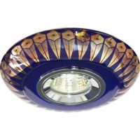 Светильник встраиваемый Feron C2727 потолочный MR16 G5.3 сине-золотистый