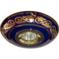 Светильник встраиваемый Feron C2525 потолочный MR16 G5.3 сине-золотистый