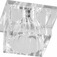 Светильник встраиваемый с белой LED подсветкой Feron JD55 потолочный JCD9 G9 прозрачный