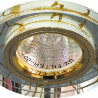 Светильник потолочный MR16 G5.3 прозрачный-золото золото 8049-2