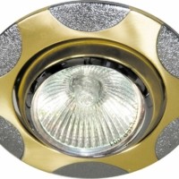 Светильник потолочный MR16 G5.3 матовое золото-хром 156-MR16