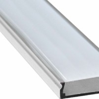 Профиль алюминиевый накладной широкий серебро CAB263