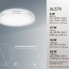 Светильник светодиодный накладной Feron AL579 тарелка 18W 4000K белый