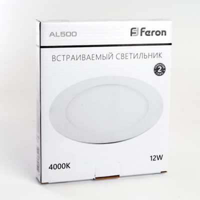 Светильник светодиодный Feron AL500 встраиваемый 12W 4000K белый — изображение 5