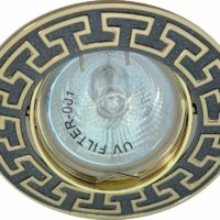 Светильник встраиваемый Feron 2008DL потолочный MR16 G5.3 черный металлик-золото