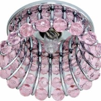 Светильник встраиваемый Feron CD2120 потолочный JCD9 G9 розовый хром