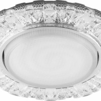 Светильник встраиваемый с белой LED подсветкой Feron CD4023 потолочный GX53 без лампы прозрачный