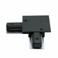 Коннектор угловой однофазный для встраиваемого шинопровода черный LD1005