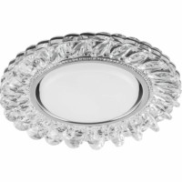 Светильник встраиваемый с белой LED подсветкой Feron CD4034 потолочный GX53 без лампы прозрачный хром