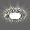 Светильник встраиваемый с белой LED подсветкой Feron CD4034 потолочный GX53 без лампы прозрачный хром