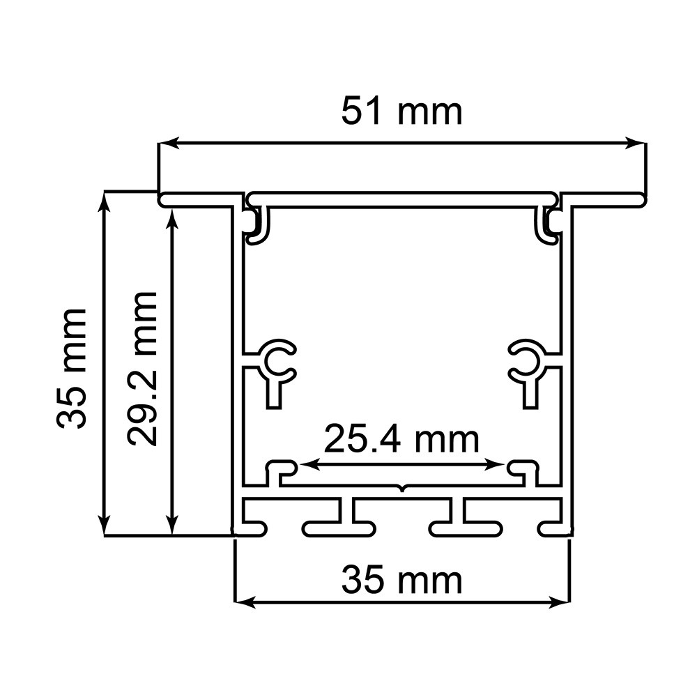 Профиль алюминиевый встраиваемый "Линии света" серебро CAB255 — изображение 2