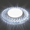 Светильник встраиваемый с белой LED подсветкой Feron CD4021 потолочный GX53 без лампы прозрачный