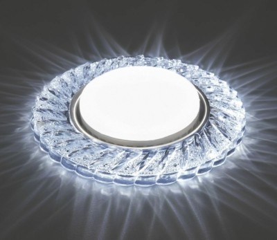 Светильник встраиваемый с белой LED подсветкой Feron CD4021 потолочный GX53 без лампы прозрачный — изображение 2
