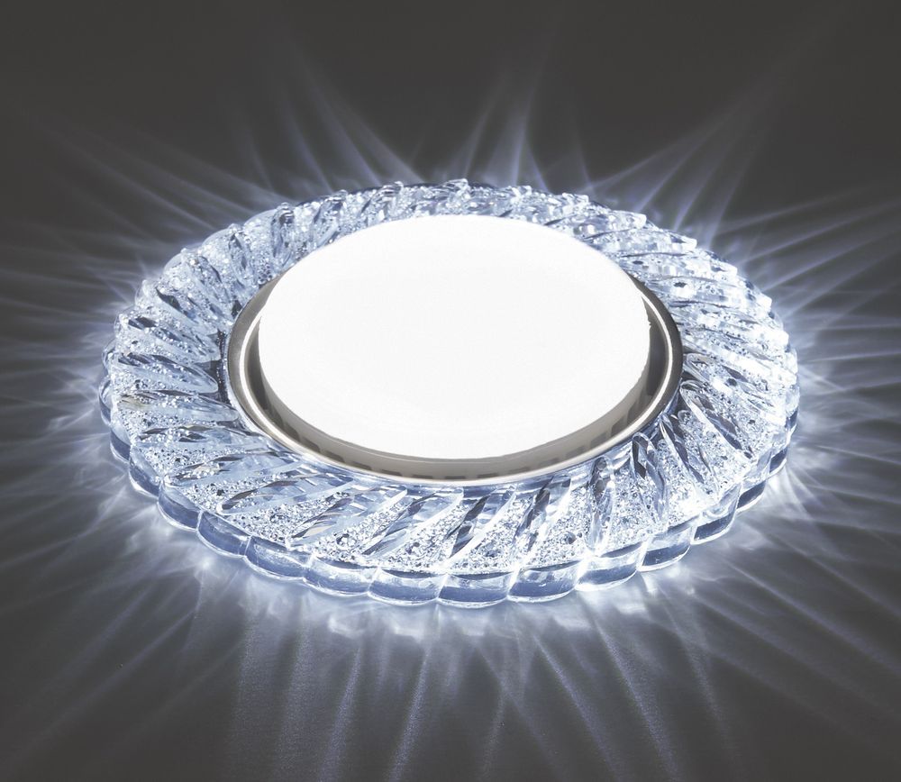 Светильник встраиваемый с белой LED подсветкой Feron CD4021 потолочный GX53 без лампы прозрачный — изображение 2