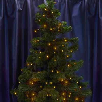 Светодиодная гирлянда Feron CL06 линейная 230V желтый c питанием от сети контроллером зеленый шнур