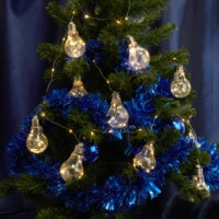 Светодиодная гирлянда Feron CL580 фигурная статичная 3м +0.5м 2700K ,с питанием от батареек прозрачный шнур