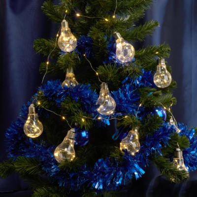 Светодиодная гирлянда Feron CL580 фигурная статичная 3м +0.5м 2700K ,с питанием от батареек прозрачный шнур