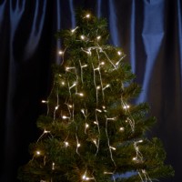 Светодиодная гирлянда Feron CL90 7 веток (2м) + 1.5м 230V 5000K c питанием от сети прозрачный шнур