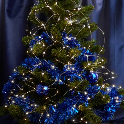 Светодиодная гирлянда Feron CL53 2м + 1м белый,статичная с питанием от батареек прозрачный шнур