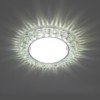 Светильник встраиваемый с белой LED подсветкой Feron CD4045 потолочный GX53 без лампы прозрачный хром