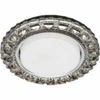 Светильник встраиваемый с белой LED подсветкой Feron CD4045 потолочный GX53 без лампы серый хром