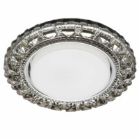 Светильник встраиваемый с белой LED подсветкой Feron CD4045 потолочный GX53 без лампы серый хром