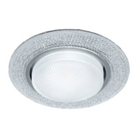 Светильник встраиваемый с белой LED подсветкой Feron CD4046 потолочный GX53 без лампы прозрачный хром