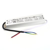 Трансформатор электронный для светодиодной ленты 60W 12V IP67 (драйвер) LB007