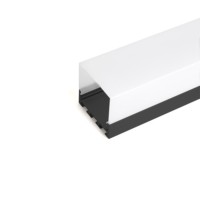 Профиль накладной 42х45мм алюминиевый черный 2м CAB268