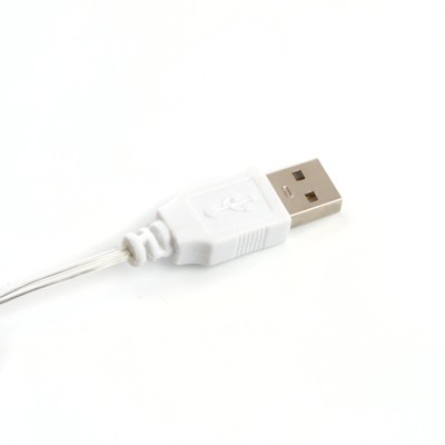 Гирлянда линейная Feron CL575 Роса статичная 5м USB 2700K прозрачный шнур — изображение 3