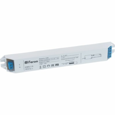 Аппарат пускорегулирующий электронный (балласт) 1*36W T8/G13 230V EB51S